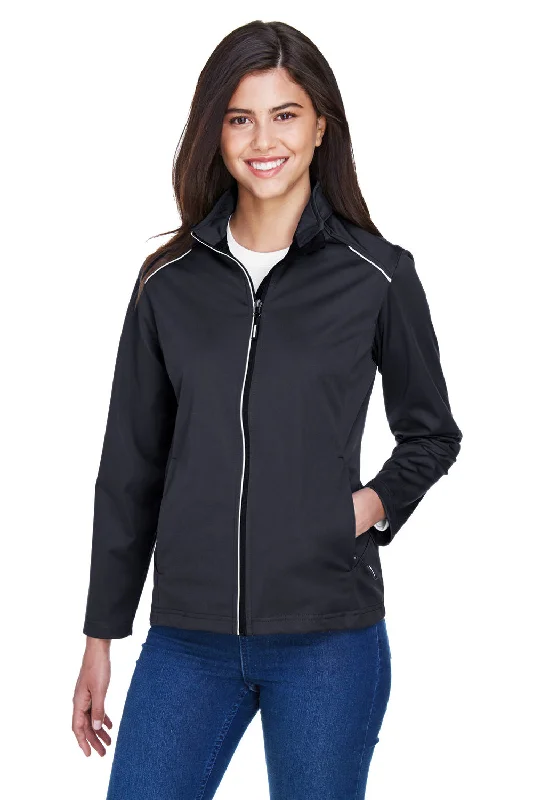 Core 365 Womens Techno Lite Water Resistant Full Zip Jacket - Black