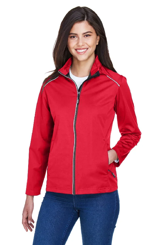 Core 365 Womens Techno Lite Water Resistant Full Zip Jacket - Classic Red