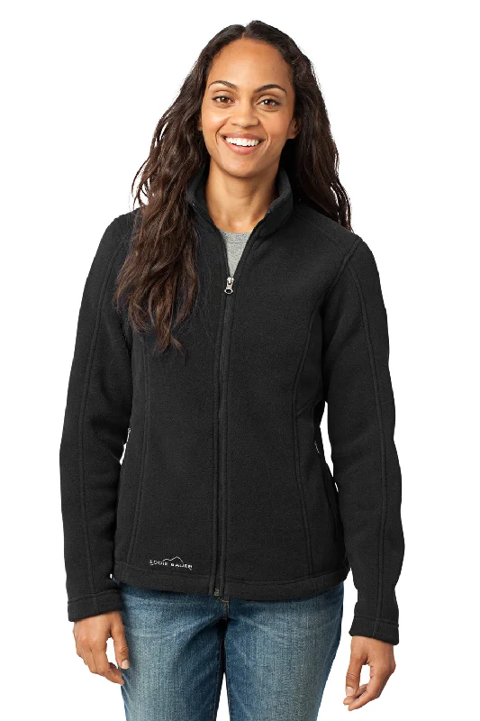 Eddie Bauer Womens Full Zip Fleece Jacket - Black