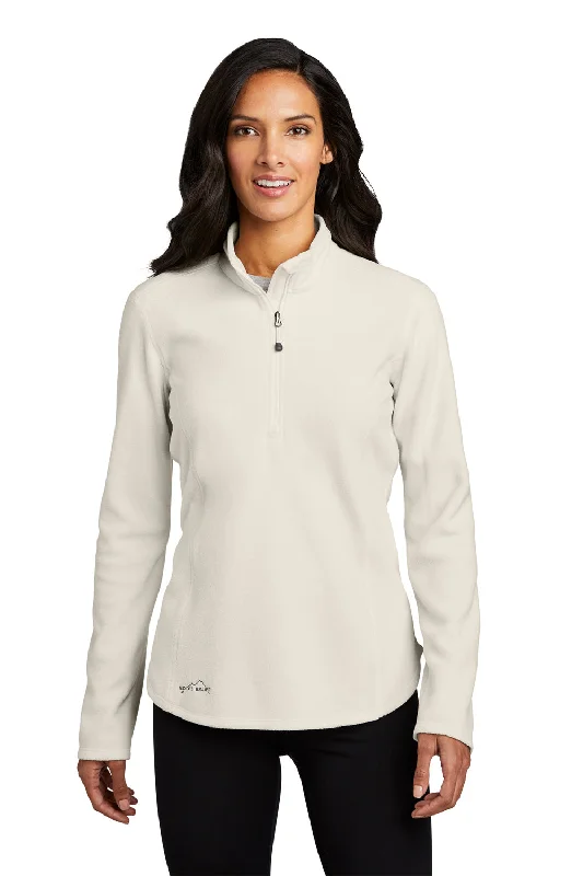 Eddie Bauer Womens Pill Resistant Microfleece 1/4 Zip Jacket - Ivory