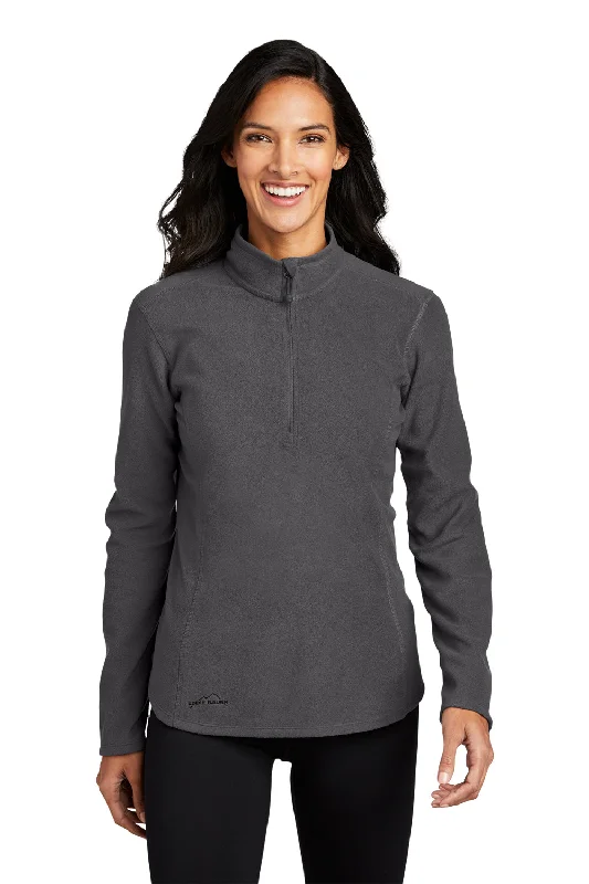 Eddie Bauer Womens Pill Resistant Microfleece 1/4 Zip Jacket - Steel Grey