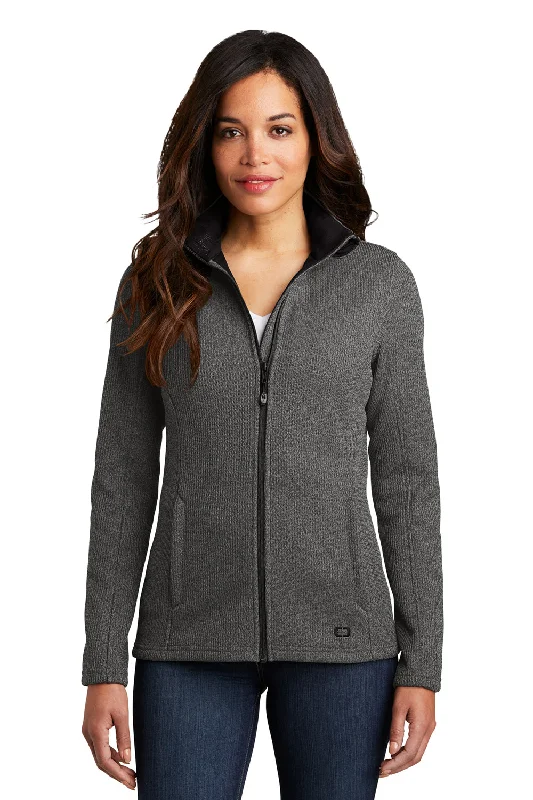 Ogio Womens Grit Full Zip Fleece Jacket - Heather Diesel Grey