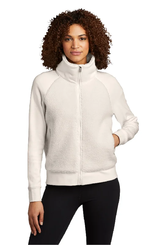 Ogio Womens Luuma Sherpa Fleece Full Zip Jacket - Ivory Snow