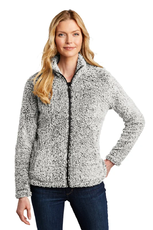 Port Authority Womens Cozy Sherpa Fleece Full Zip Jacket - Heather Grey