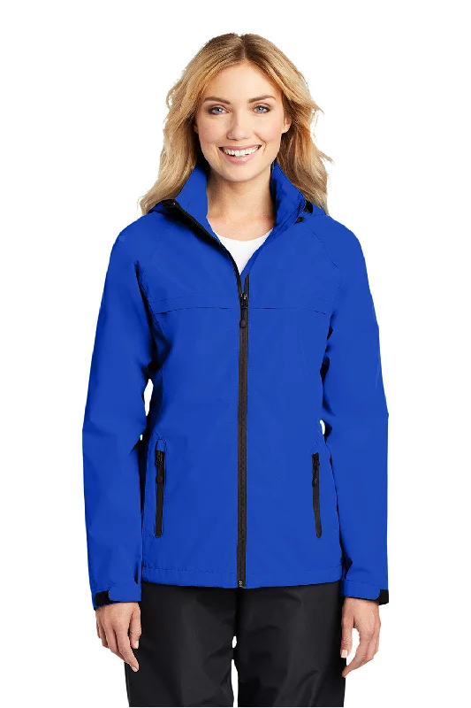 Port Authority Womens Torrent Waterproof Full Zip Hooded Jacket - True Royal Blue - NEW