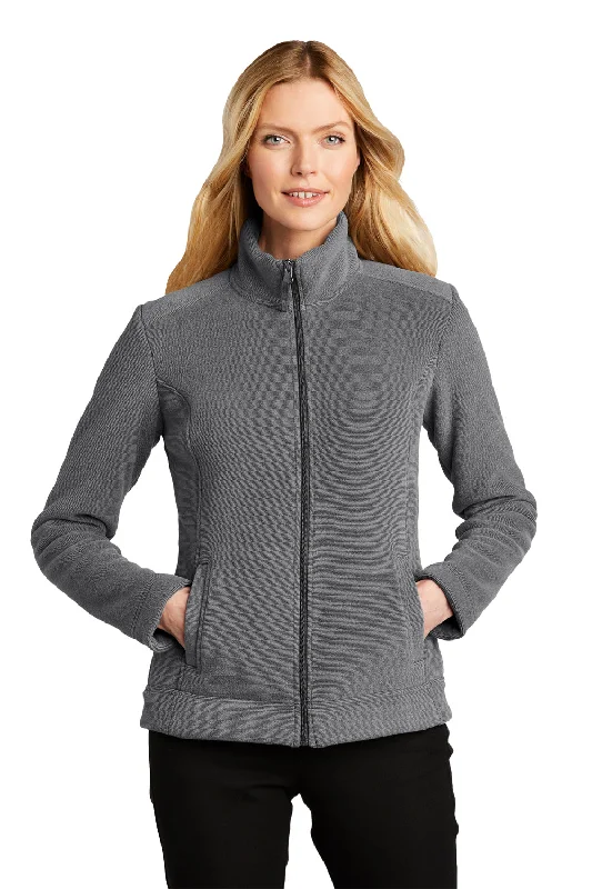 Port Authority Womens Ultra Warm Brushed Fleece Full Zip Jacket - Gusty Grey/Sterling Grey