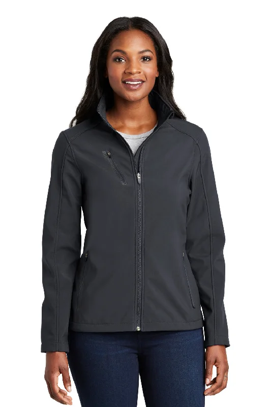 Port Authority Womens Welded Wind & Water Resistant Full Zip Jacket - Battleship Grey