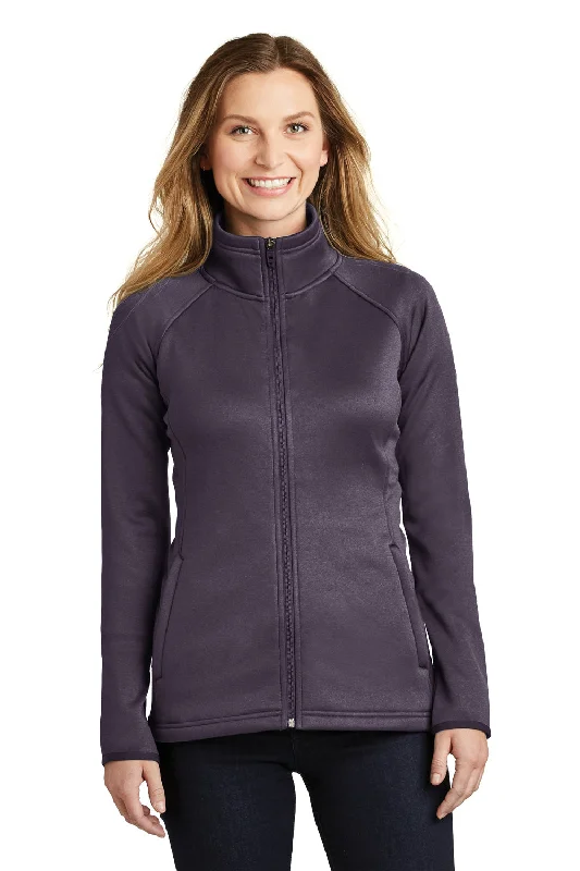 The North Face Womens Canyon Flats Full Zip Fleece Jacket - Heather Eggplant Purple - Closeout