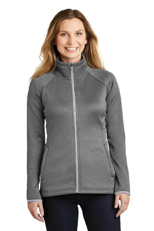 The North Face Womens Canyon Flats Full Zip Fleece Jacket - Heather Medium Grey - Closeout