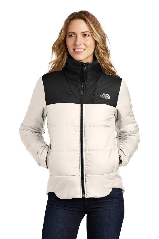 The North Face Womens Everyday Water Resistant Insulated Full Zip Jacket - Vintage White - NEW