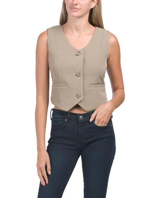 BAGATELLE Polished Button Down Vest