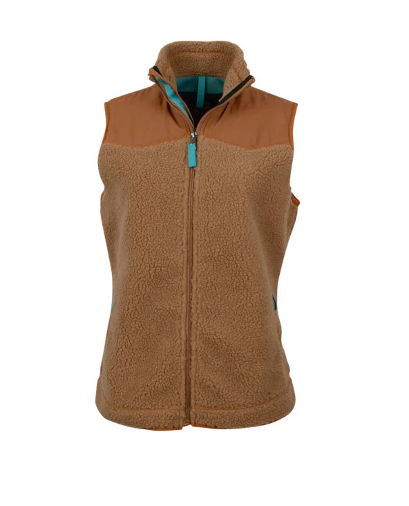 STS Ranchwear Womens Calgary Tan 100% Polyester Fleece Vest