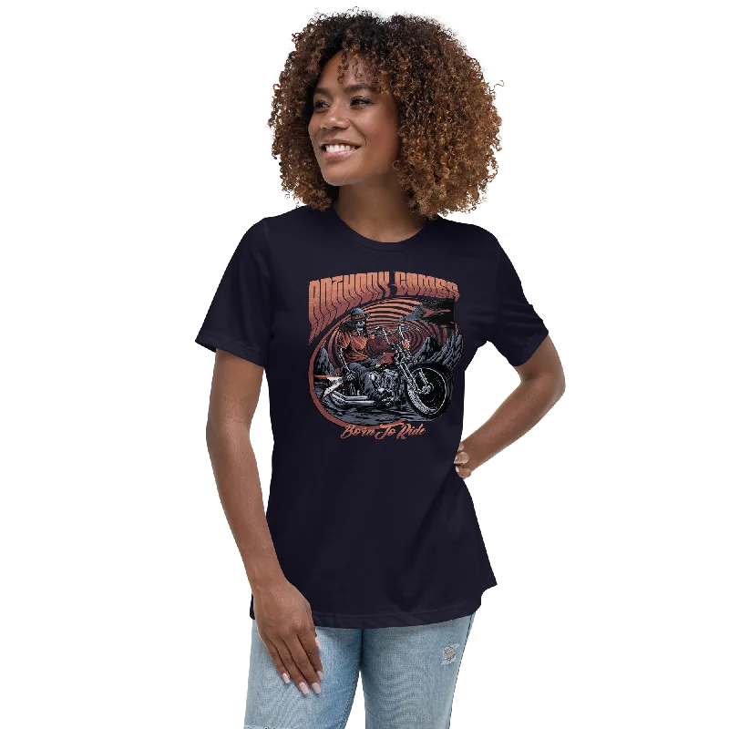 Born To Ride Women's Relaxed T-Shirt - Available in 3 Colors (S-3XL)