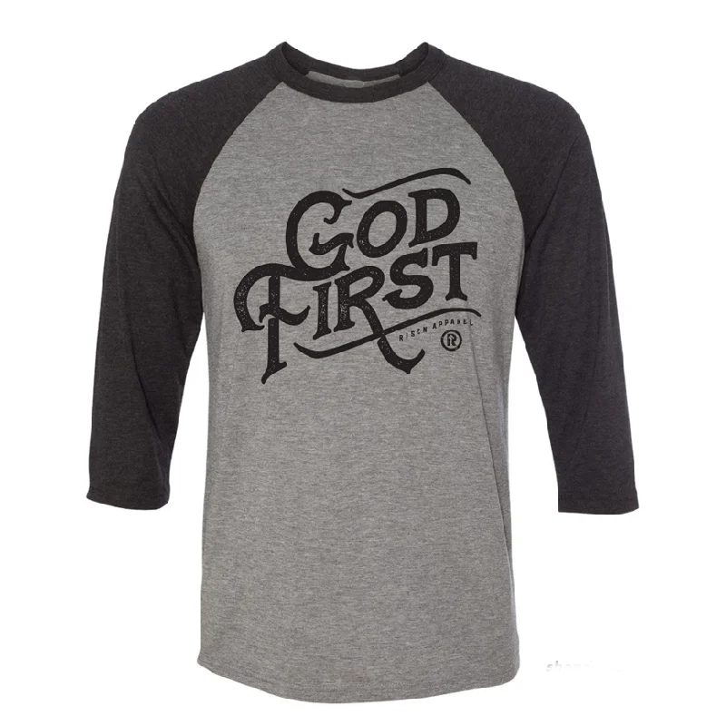 God first baseball tee