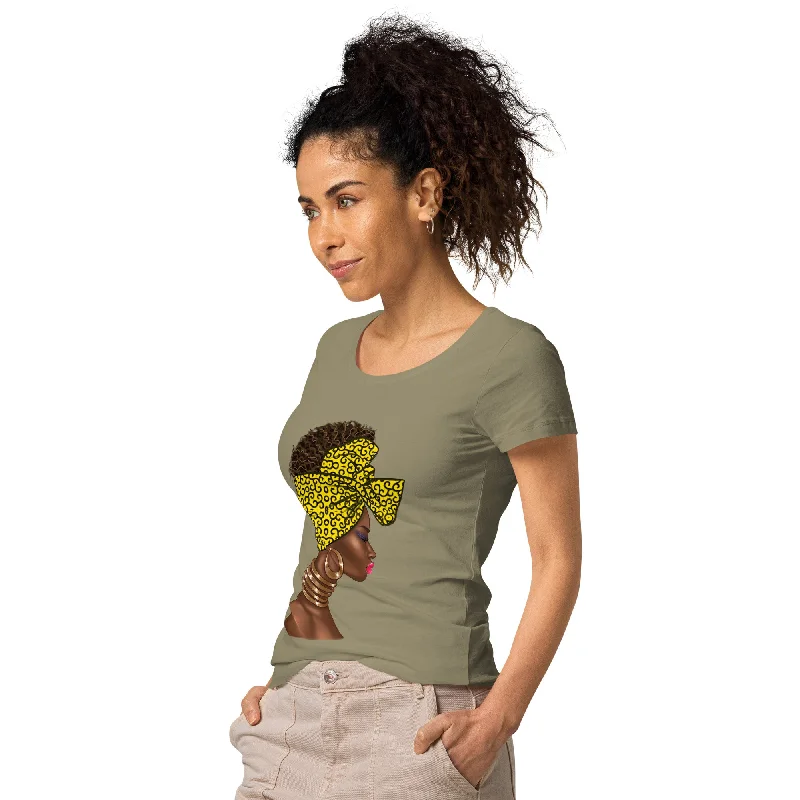 Women’s 'Yellow Head Wrap' Basic Organic T-shirt