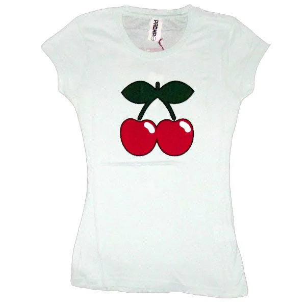 Pacha Basic Cherry Logo Light Green Women's T-shirt