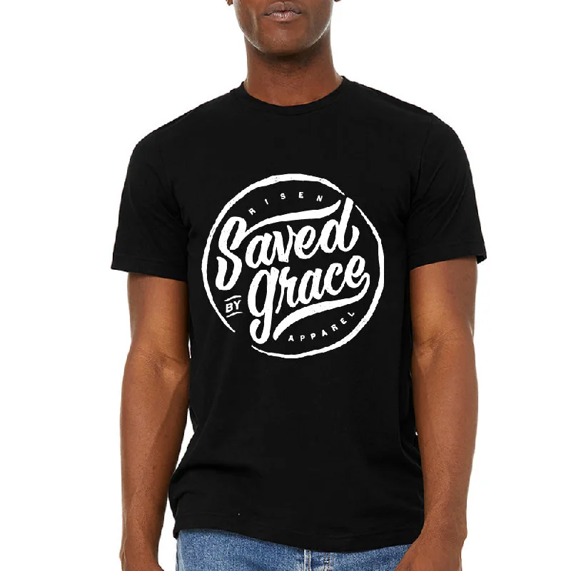 Saved by grace black tee