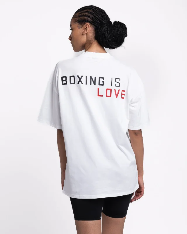 Boxing is Love Oversized T-Shirt - White