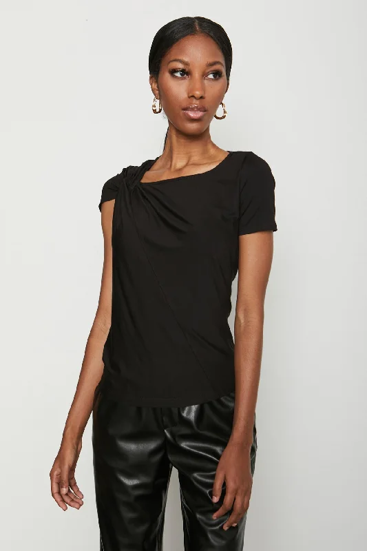 Bailey 44 Nino Short Sleeve Top in Black