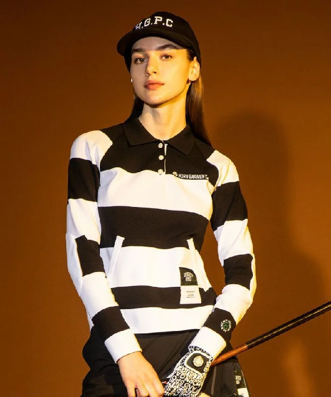 Port Border Knit Polo | WOMEN