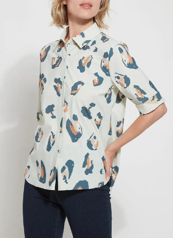 Josie Short Sleeve Button Down Printed