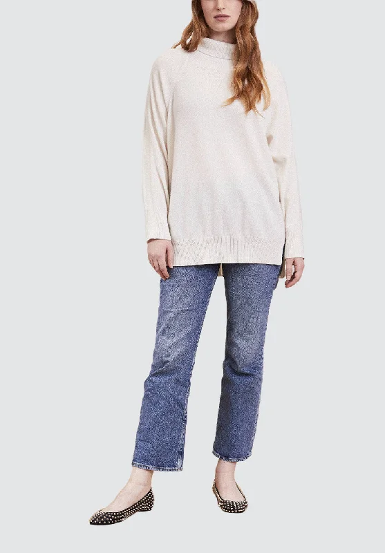 Polo Neck Cashmere Sweater | Snow