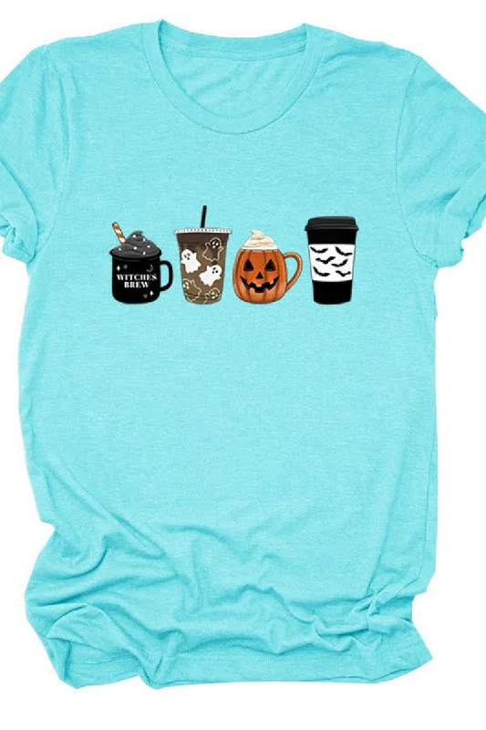 WOMEN HALLOWEEN PRINTING SHORT SLEEVE T SHIRT