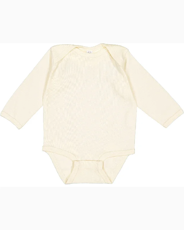 Rabbit Skins 4411 Infant Long-Sleeve Baby Rib Bodysuit