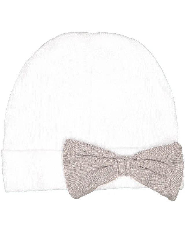 Rabbit Skins 4453 Infant Baby Rib Bow Cap