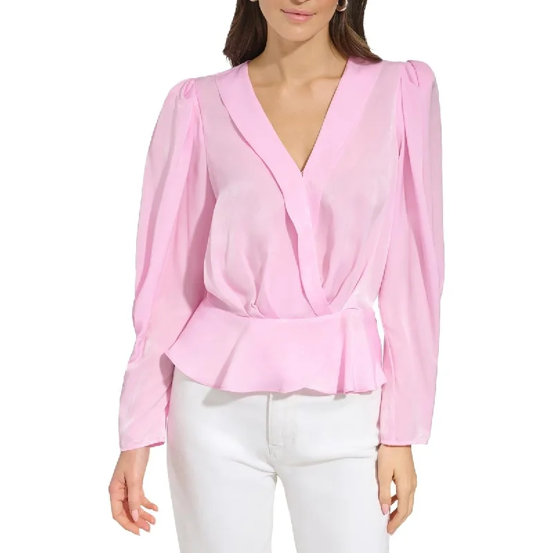 Womens Surplice V-Neck Blouse