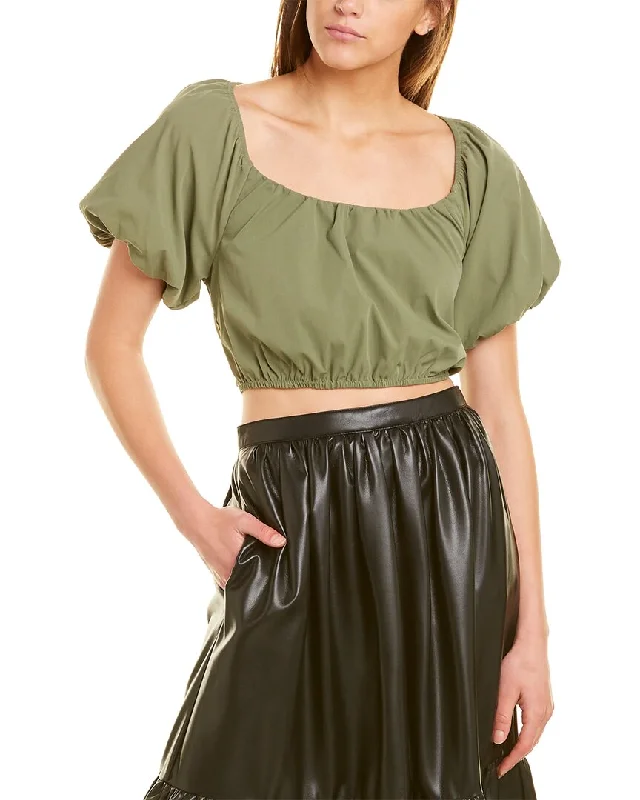 Botanik Studio Puff Sleeve Crop Top