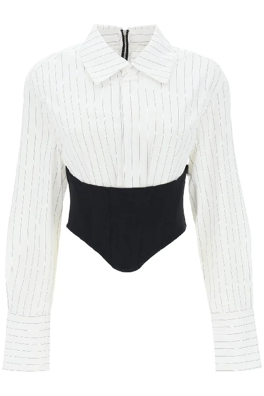 Dion Lee Women's Cropped Shirt With Underbust Corset