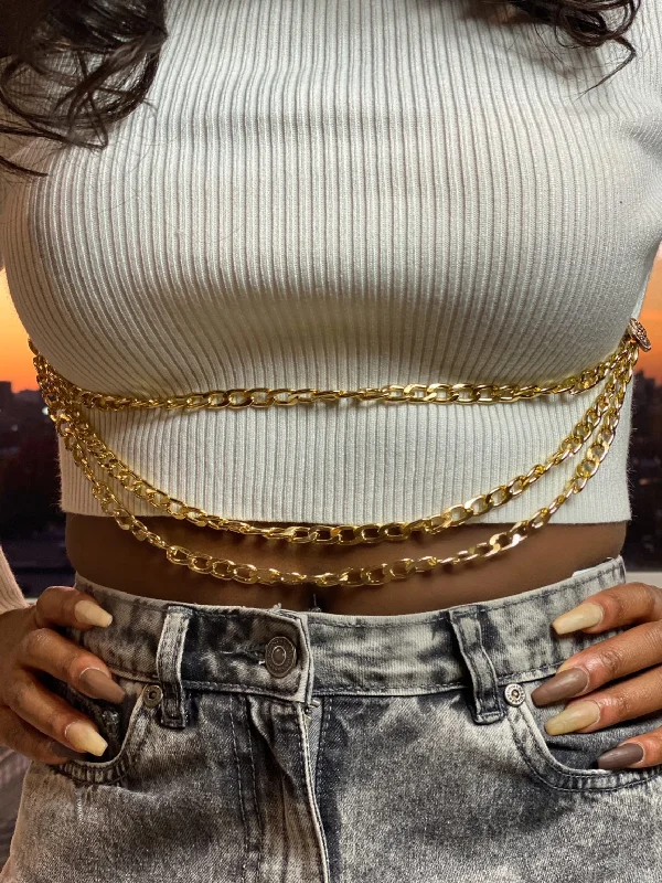 “Dripped in Gold Chains” Crop Top