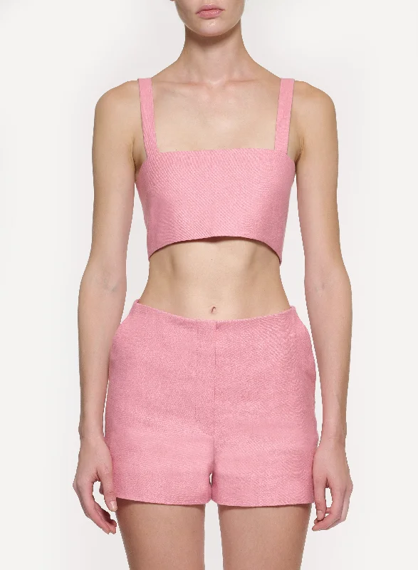 Gabardine Crop Top