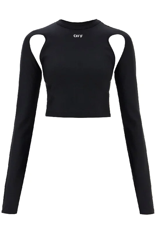 Off- Women's "Cropped Top With Cut Out Detail