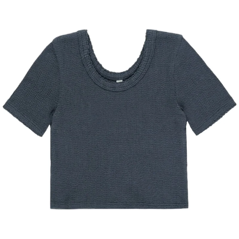 SCALLOP CROP TSHIRT