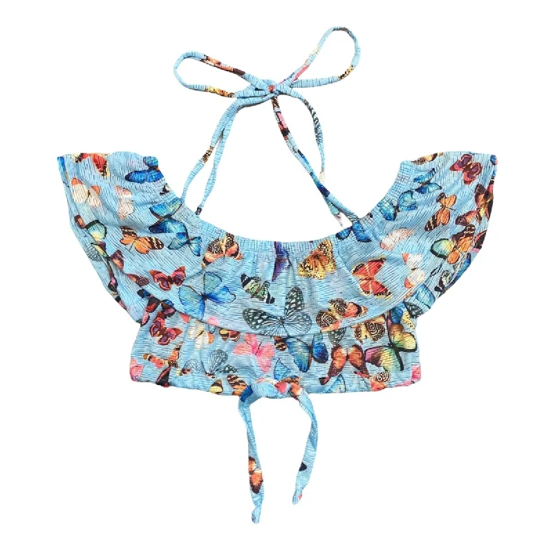 BUTTERFLY RUFFLE CROP TOP