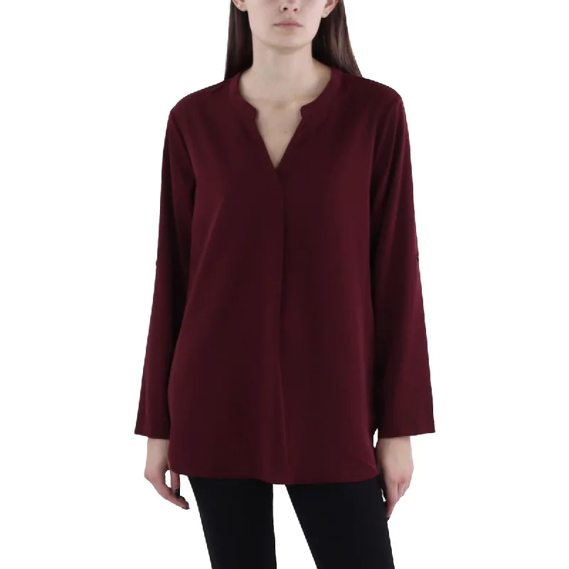 Timeson Womens V-Neck Long Sleeve Blouse