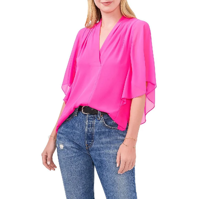 Vince Camuto Womens  V Neck Blouse