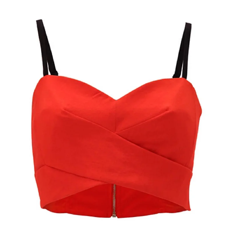 Women's Crop Top In Red