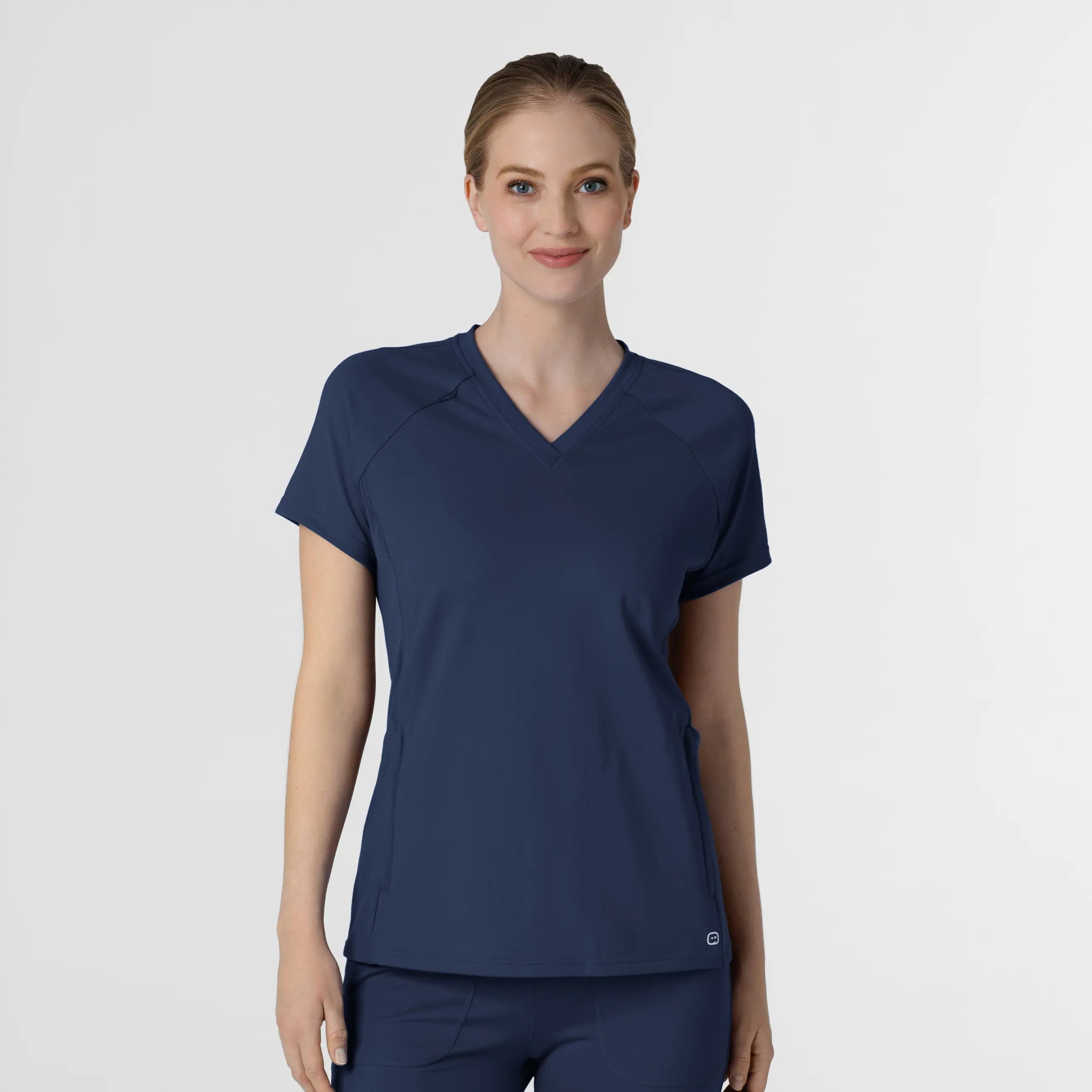 Wink Knit Women's Flex-n-Reach V-Neck Raglan Scrub Top - Navy