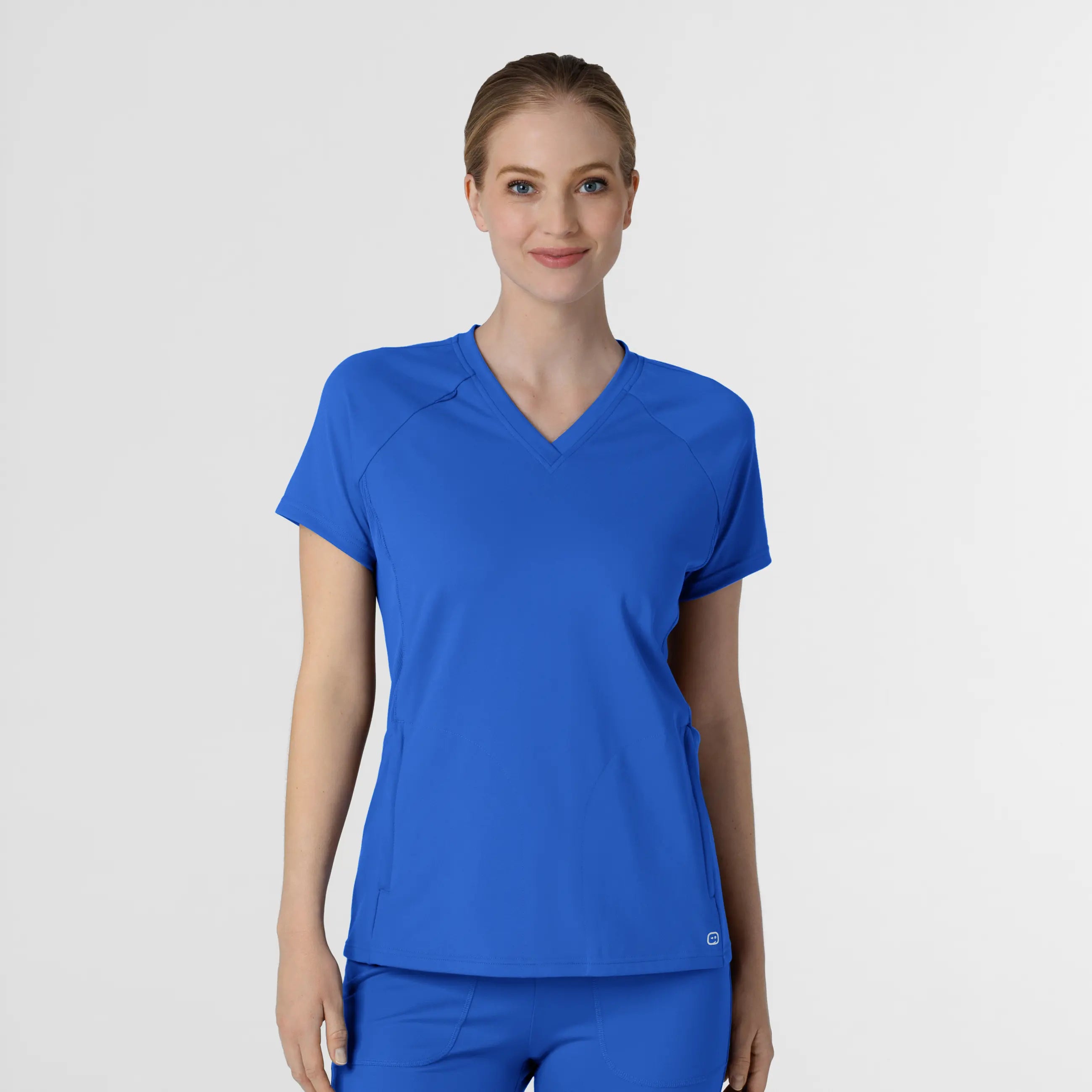 Wink Knit Women's Flex-n-Reach V-Neck Raglan Scrub Top - Royal Blue