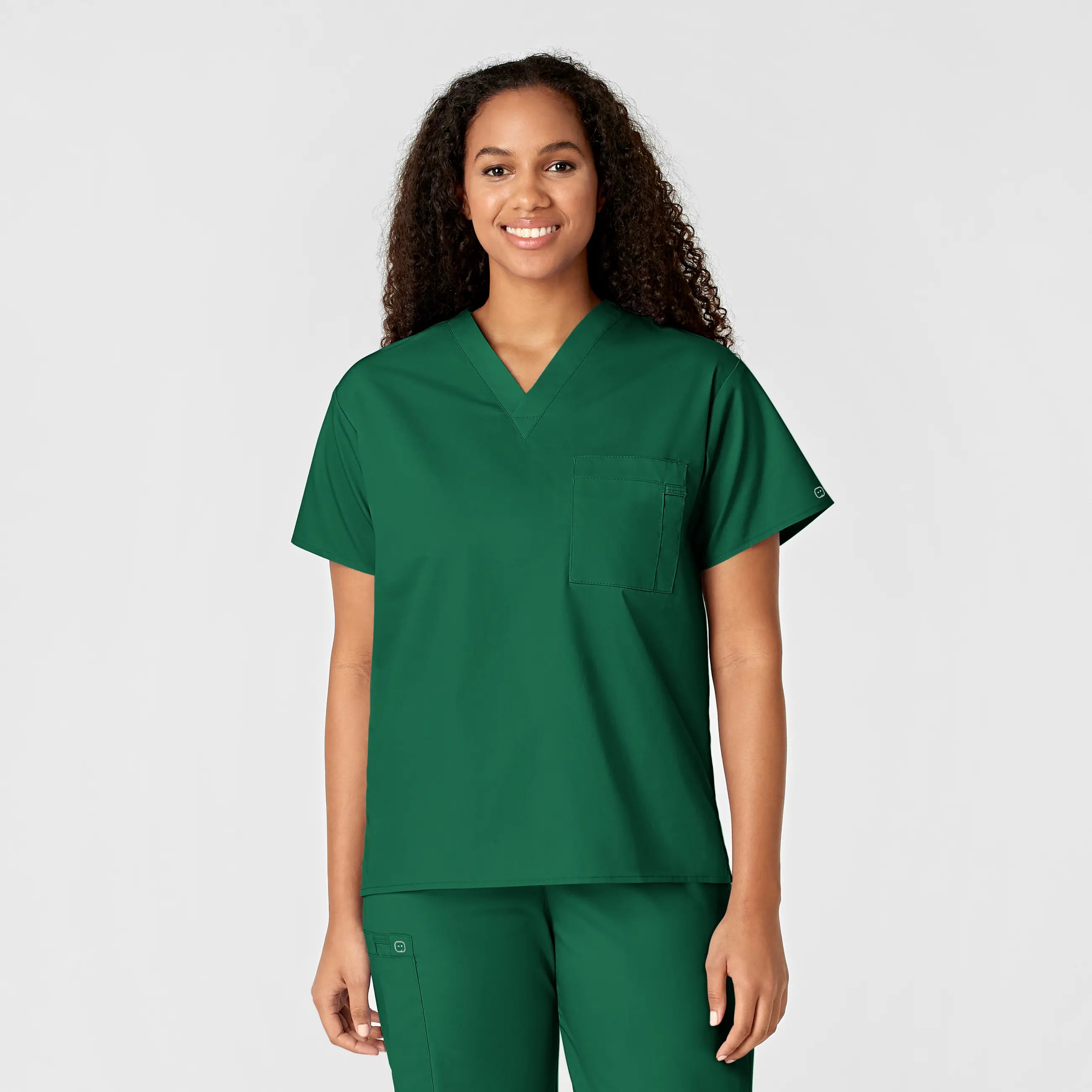 Wink Unisex V-Neck Scrub Top - Hunter