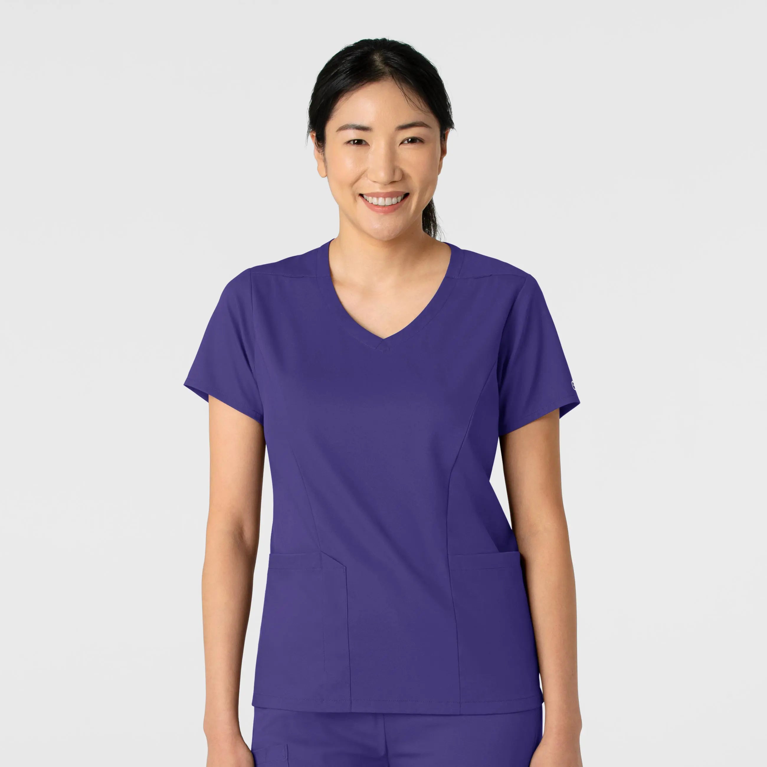 Wink Women's 2-Pocket V-Neck Scrub Top - Grape