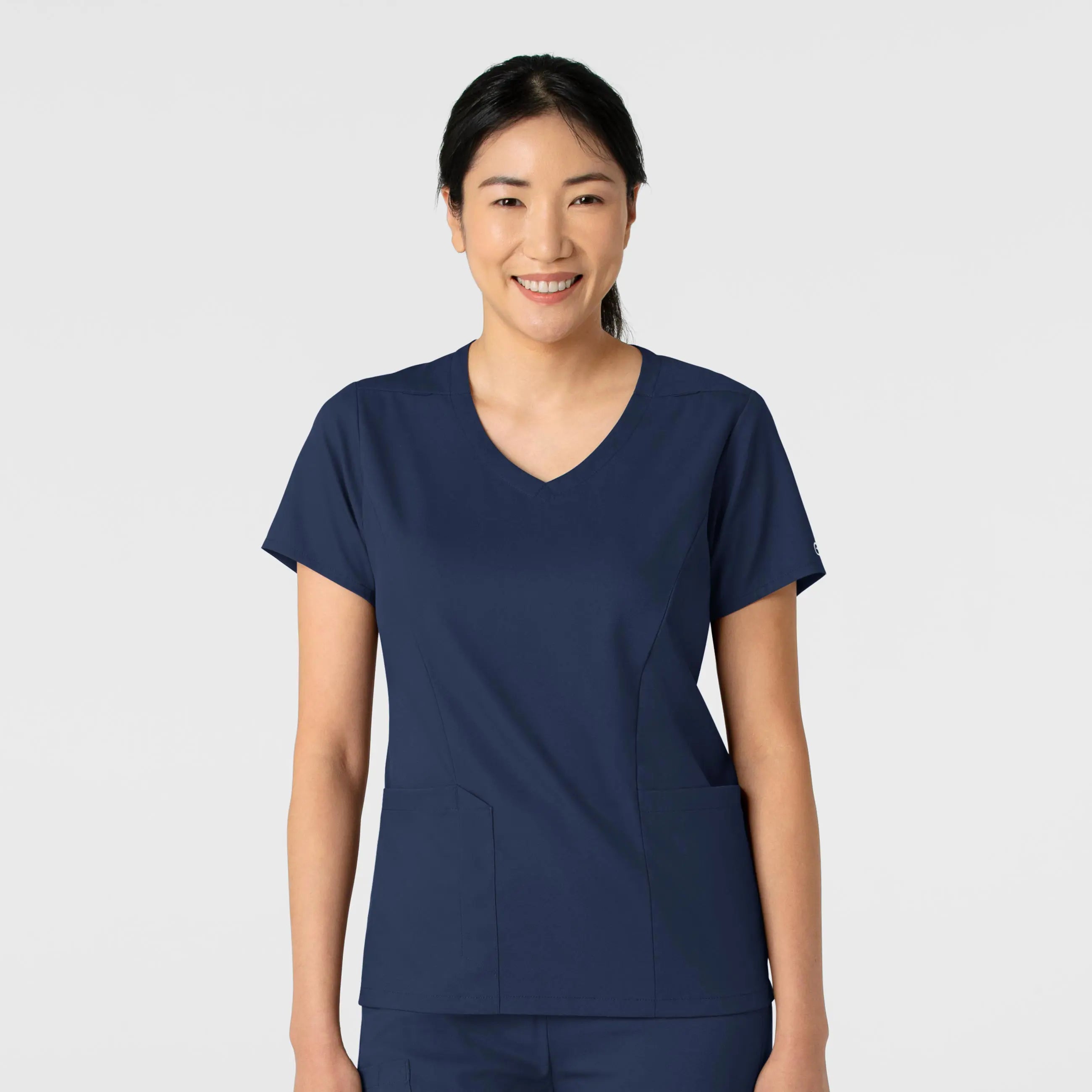 Wink Women's 2-Pocket V-Neck Scrub Top - Navy