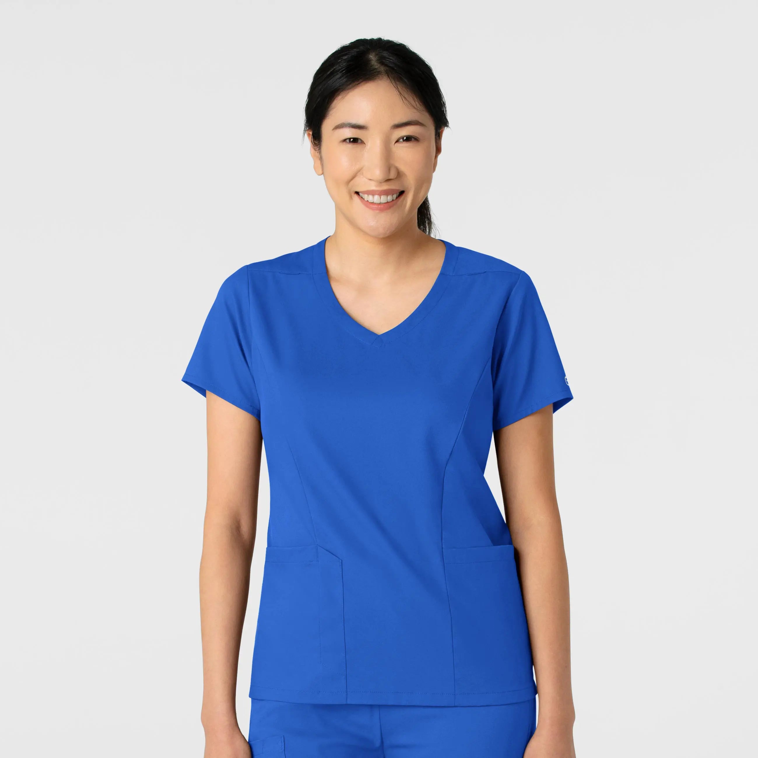 Wink Women's 2-Pocket V-Neck Scrub Top - Royal Blue