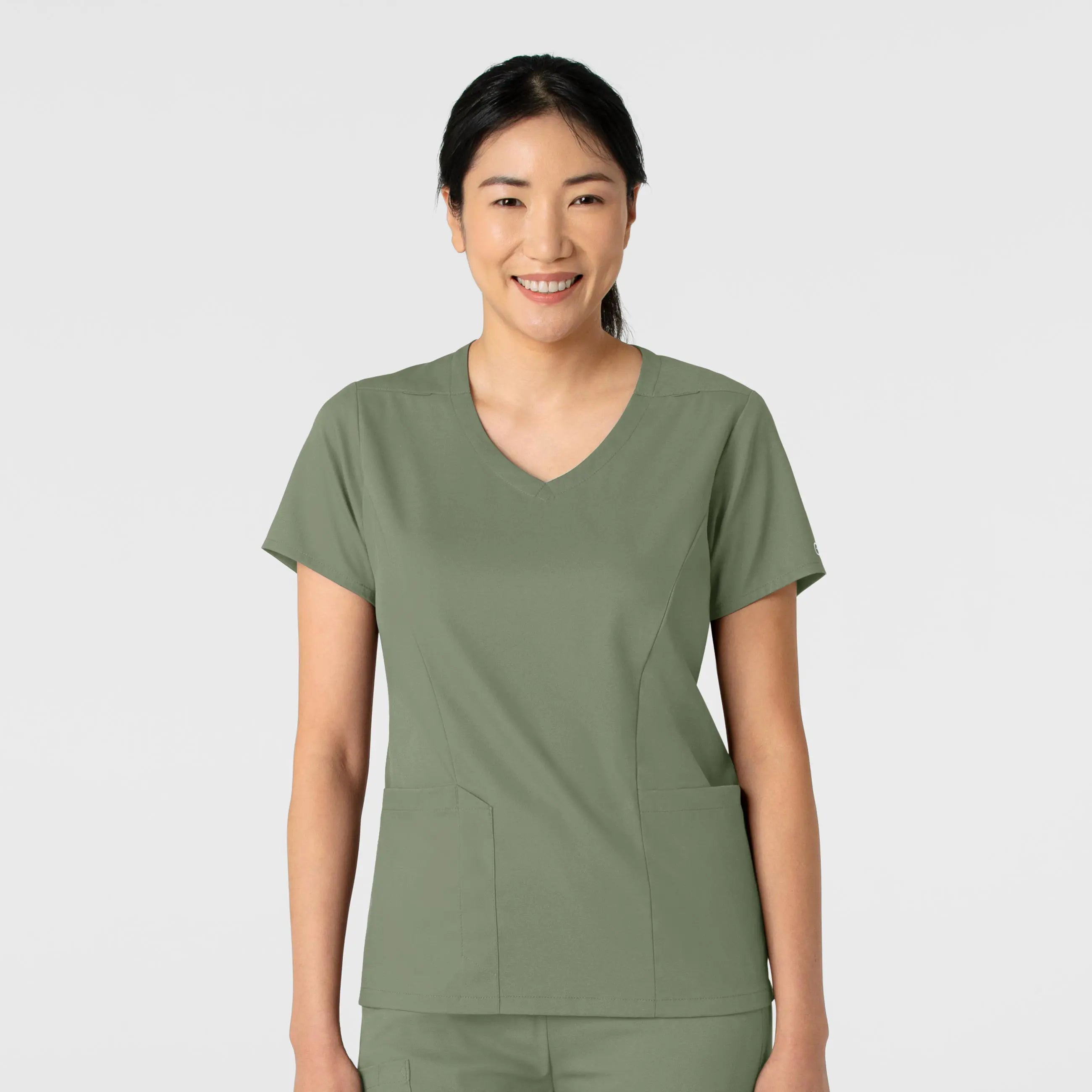 Wink Women's 2-Pocket V-Neck Scrub Top - Sage