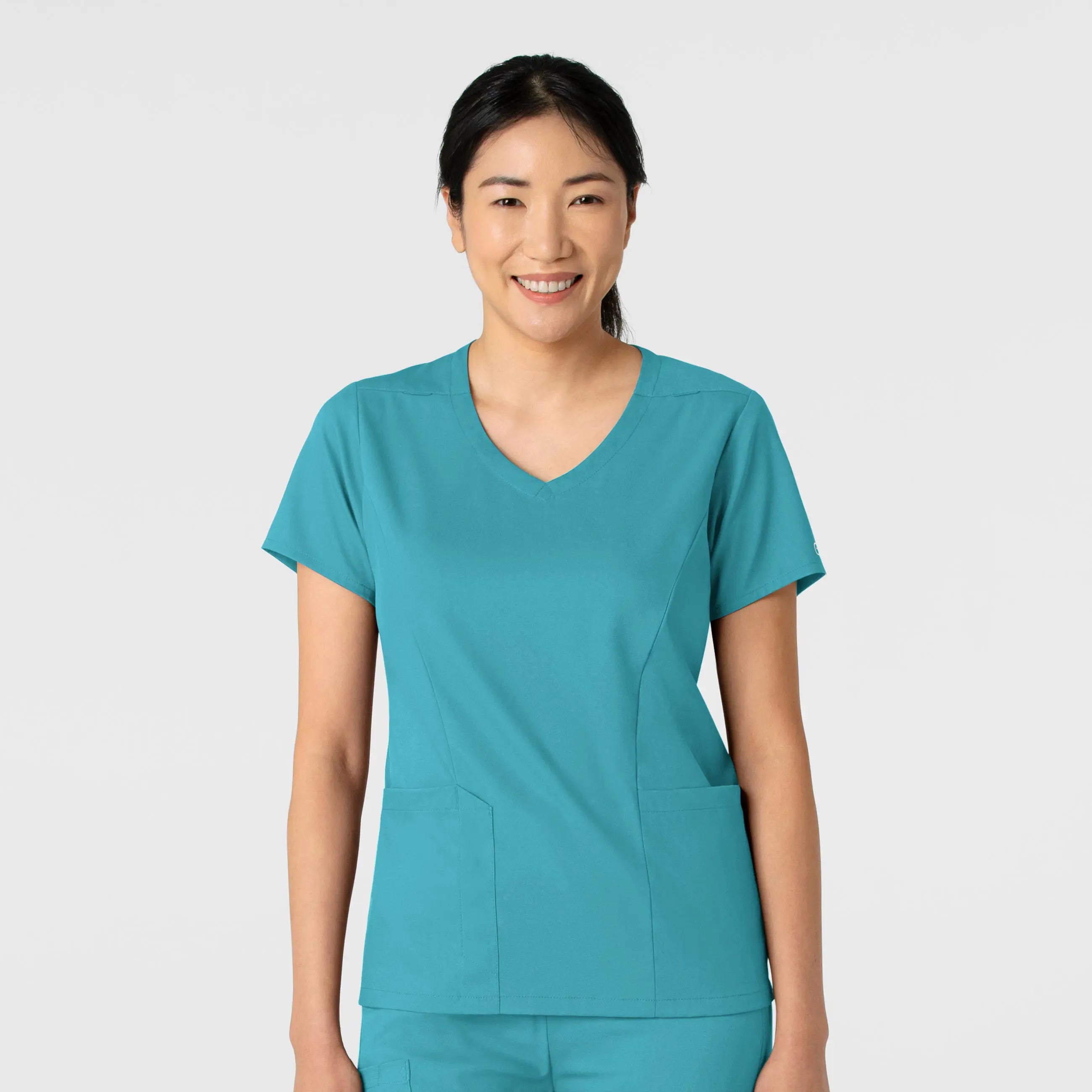 Wink Women's 2-Pocket V-Neck Scrub Top - Teal