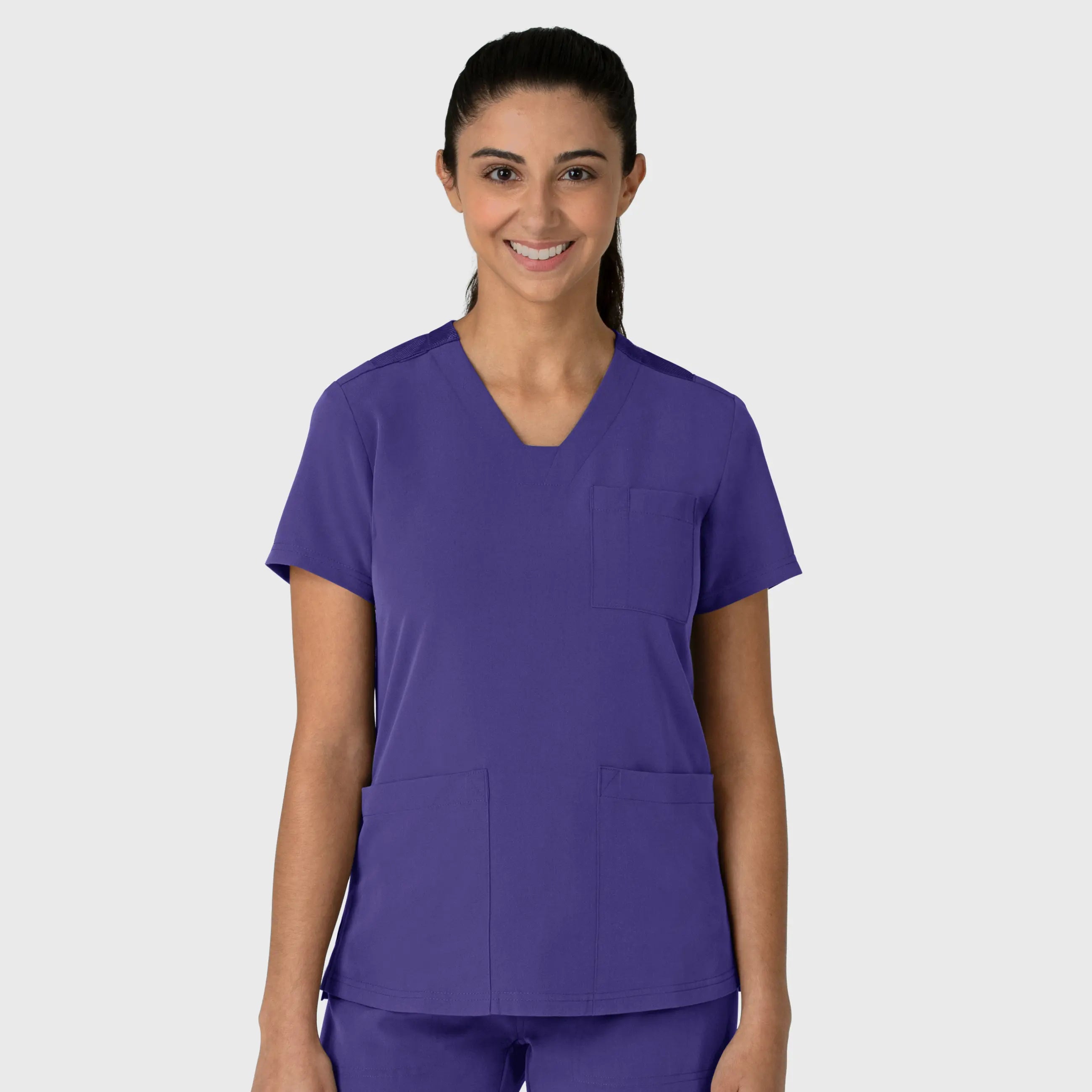 Wink Women's Nova Flex-n-Reach V-Neck Scrub Top - Grape