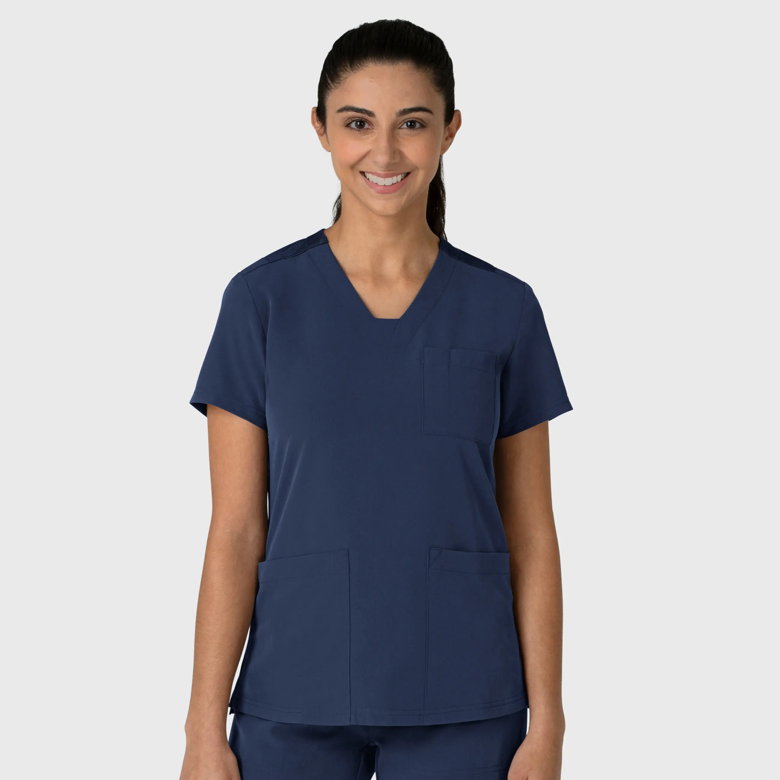 Wink Women's Nova Flex-n-Reach V-Neck Scrub Top - Navy